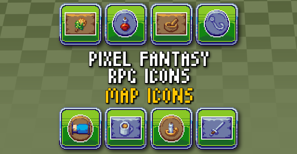 PIXEL FANTASY RPG ICONS - MAP ICONS