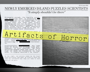 Artifacts of horror - Ruins, newspaper clipping  