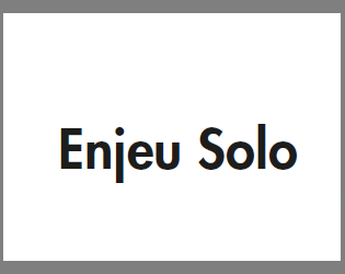 Enjeu Solo   - Un émulateur de MJ léger 