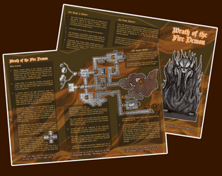 Wrath of the Fire Demon   - Fiery fantasy ttrpg adventure module - VTT-ready map included 