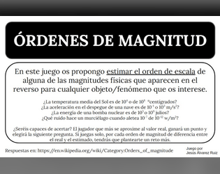 Órdenes de Magnitud  