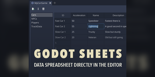 Cover image for Godot Sheets