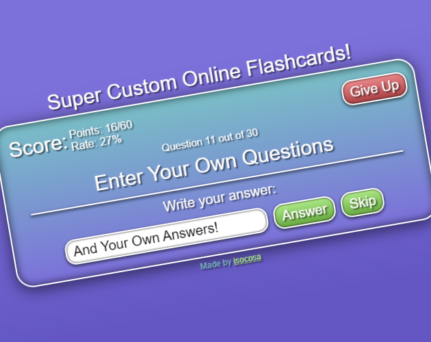 Cover image for Super Custom Online Flashcards!