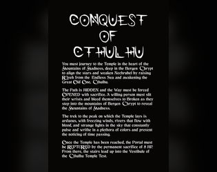 Conquest of Cthulhu: An Adventure for Mörk Borg   - A Deathless Adventure to Raise Cthulhu 
