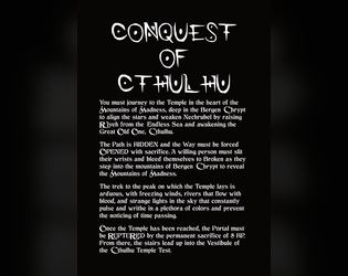 Conquest of Cthulhu: An Adventure for Mörk Borg  