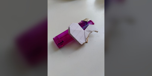 Cover image for divination with burned origami