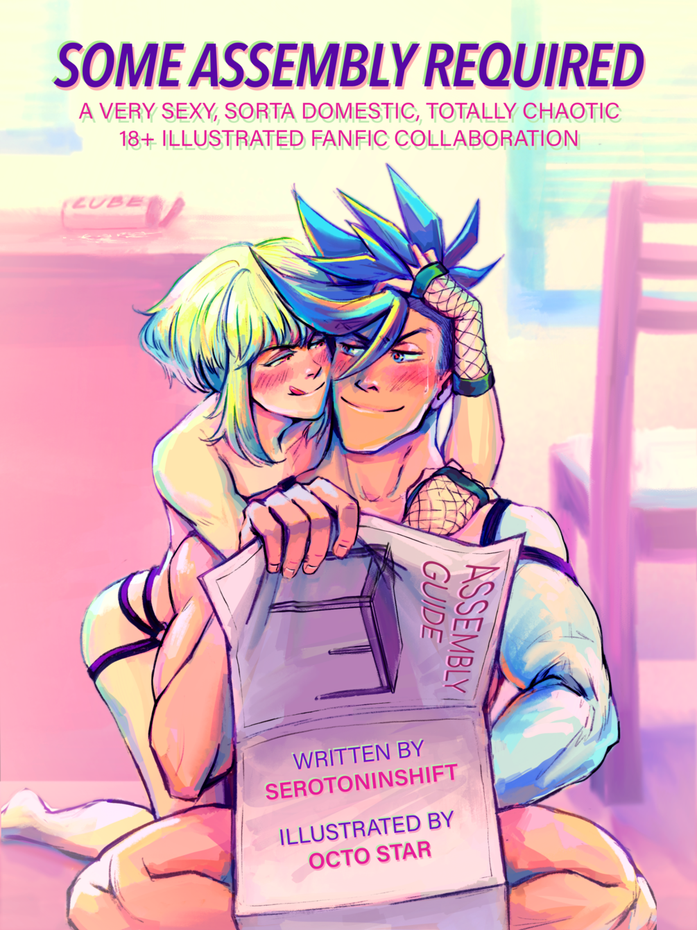Cover image for “Some Assembly Required:” An 18+ Promare fanzine collab