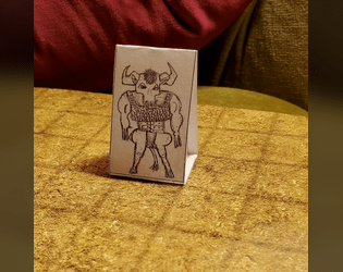 Wildebeest Person paper miniature   - A  paper miniature of a mighty wildebeest person that you can print and cut out, and use in your tabletop games. 