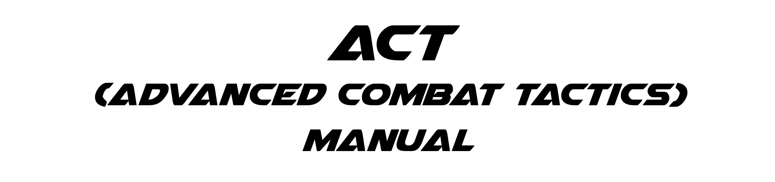 Advanced Combat Tactics Manual