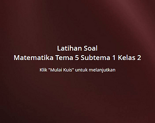 Latihan Soal Kelas 2 -  Matematika - Tema 5 Subtema 1