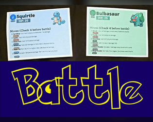 Pokemon Battle!   - A print & play, roll & write Pokemon battling system! 