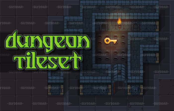 2d Top Down Dungeon Tileset