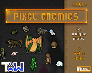 FREE 140+ pixel enemies/mobs by TimberwolfGames