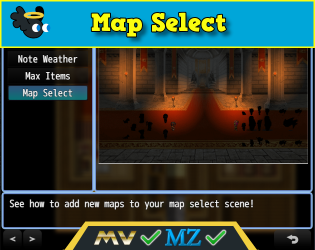 Hakuen Studio Map Select for RPG Maker MV MZ