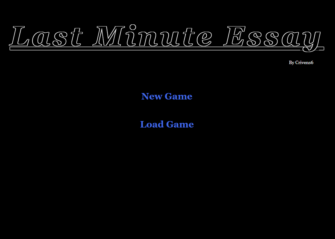 Last Minute Essay