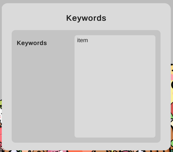 Keywords