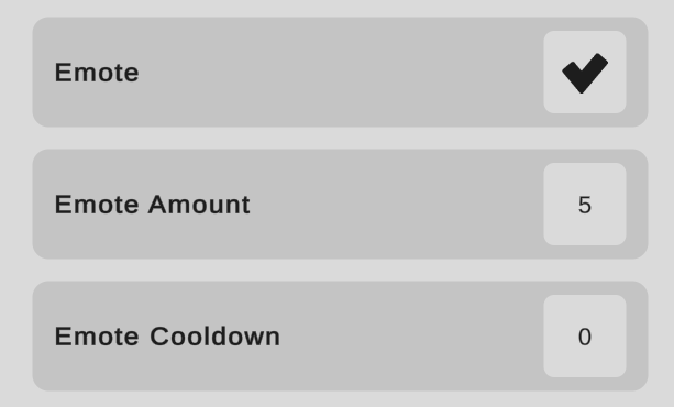 Emote Settings