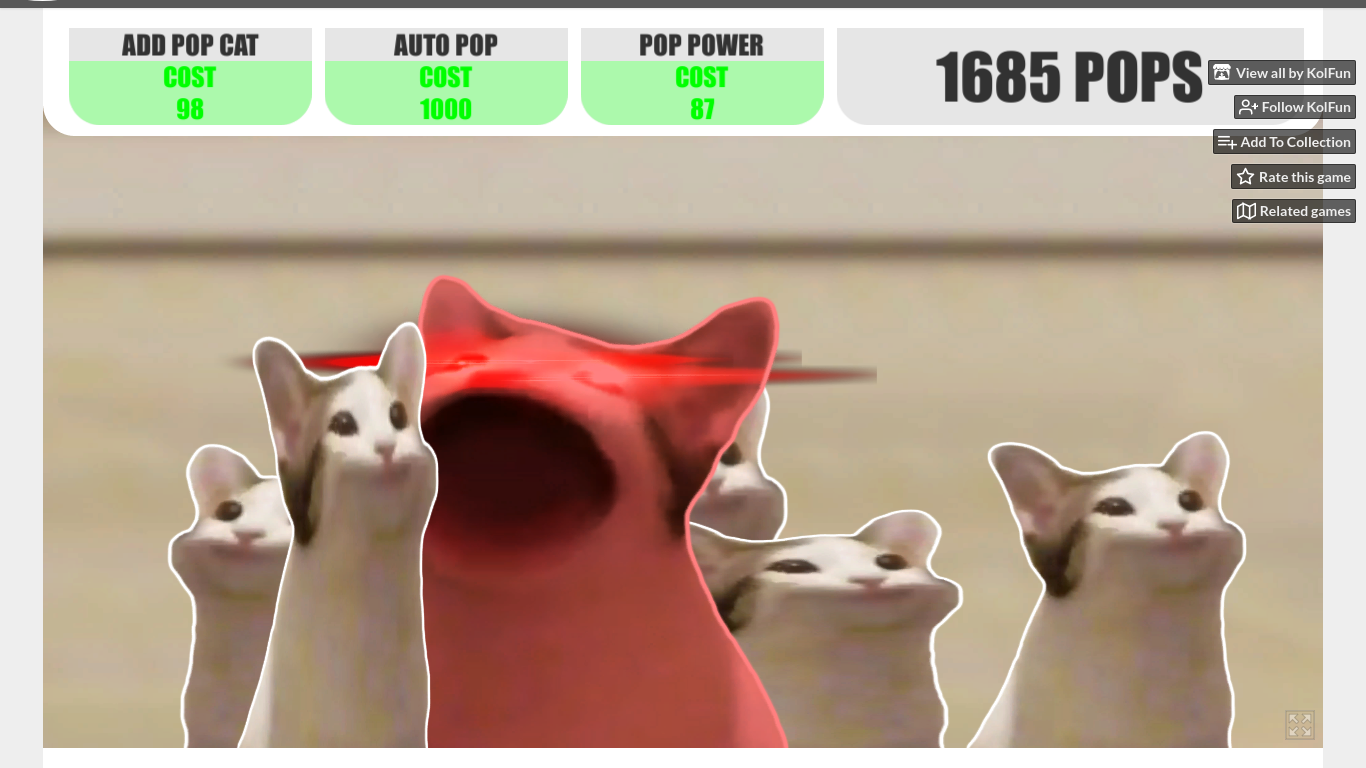Pop cat game online