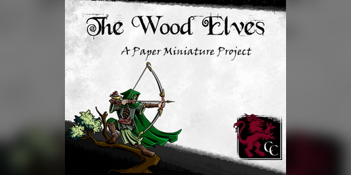 Cover image for Wood Elves: A Paper Miniature Collection