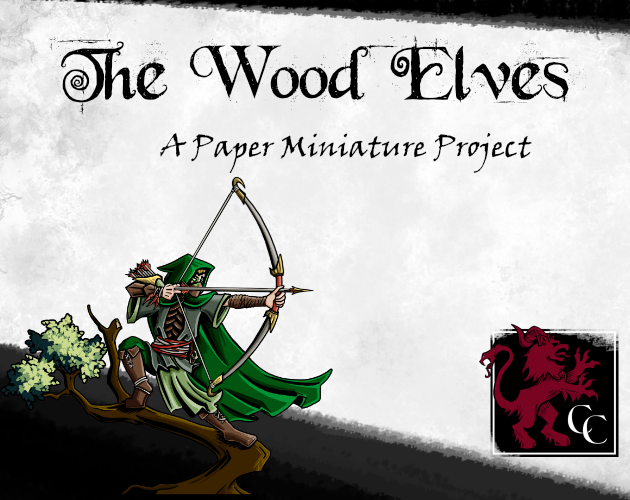Cover image for Wood Elves: A Paper Miniature Collection
