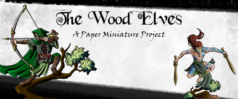 Wood Elves: A Paper Miniature Collection