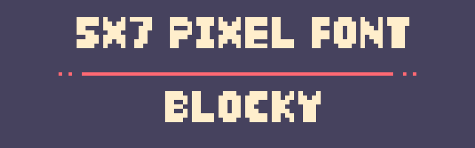 Kron's 5x7 Pixel Font Blocky