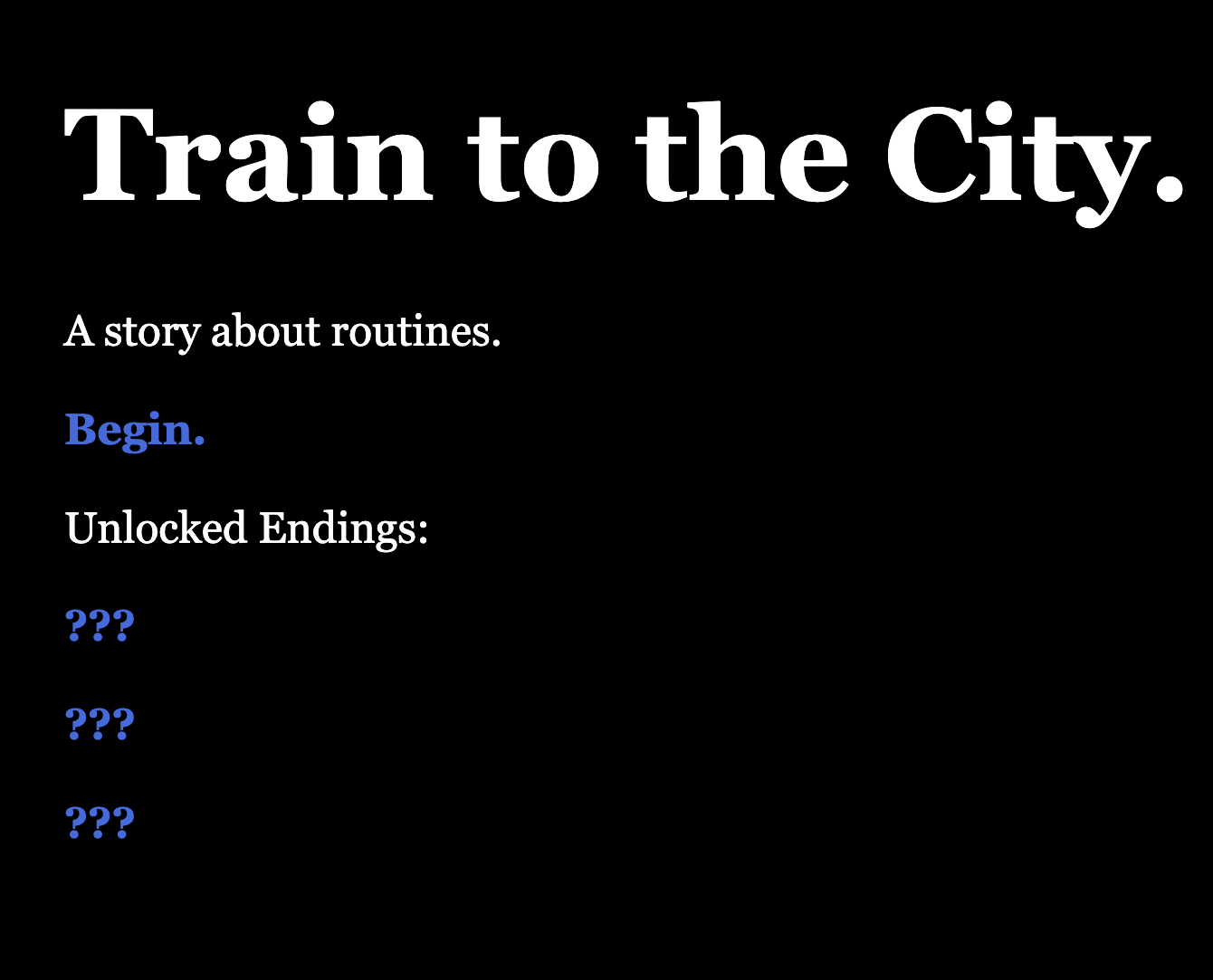 Train to the City cover