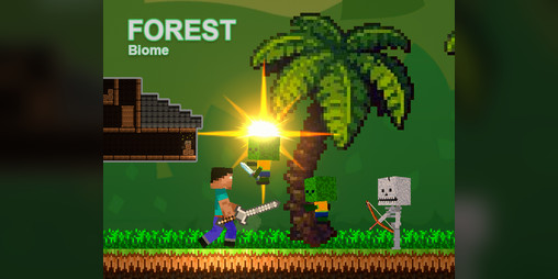 Cover image for Noob vs Zombies - Forest biome