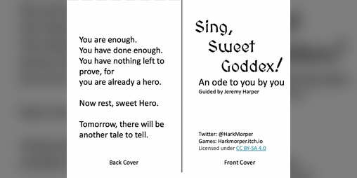 Cover image for Sing, Sweet Goddex