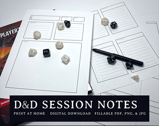 D&D Session Notes | Dungeons and Dragons | DnD  