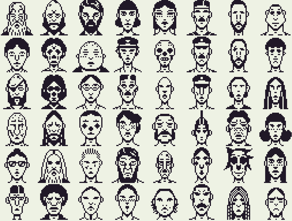 1-bit Portraits