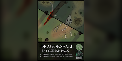 Cover image for Battle Maps: Dragonsfall for DnD PF2E & other TTRPGs