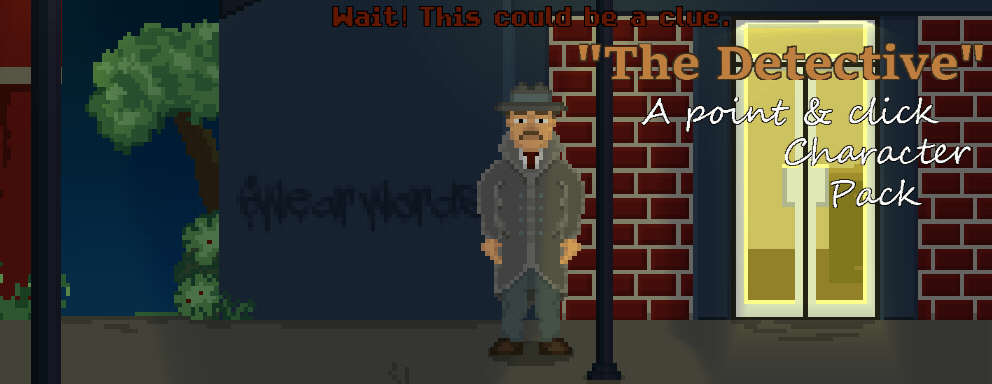 "The Detective" - Point & Click Character Pack