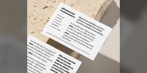 Cover image for Déformation professionnelle.