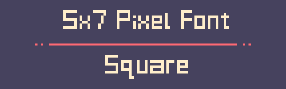 Kron's 5x7 Pixel Font Square