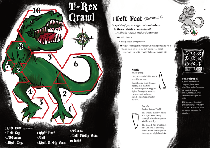 Example Spread From Hex-Crawl with more detail