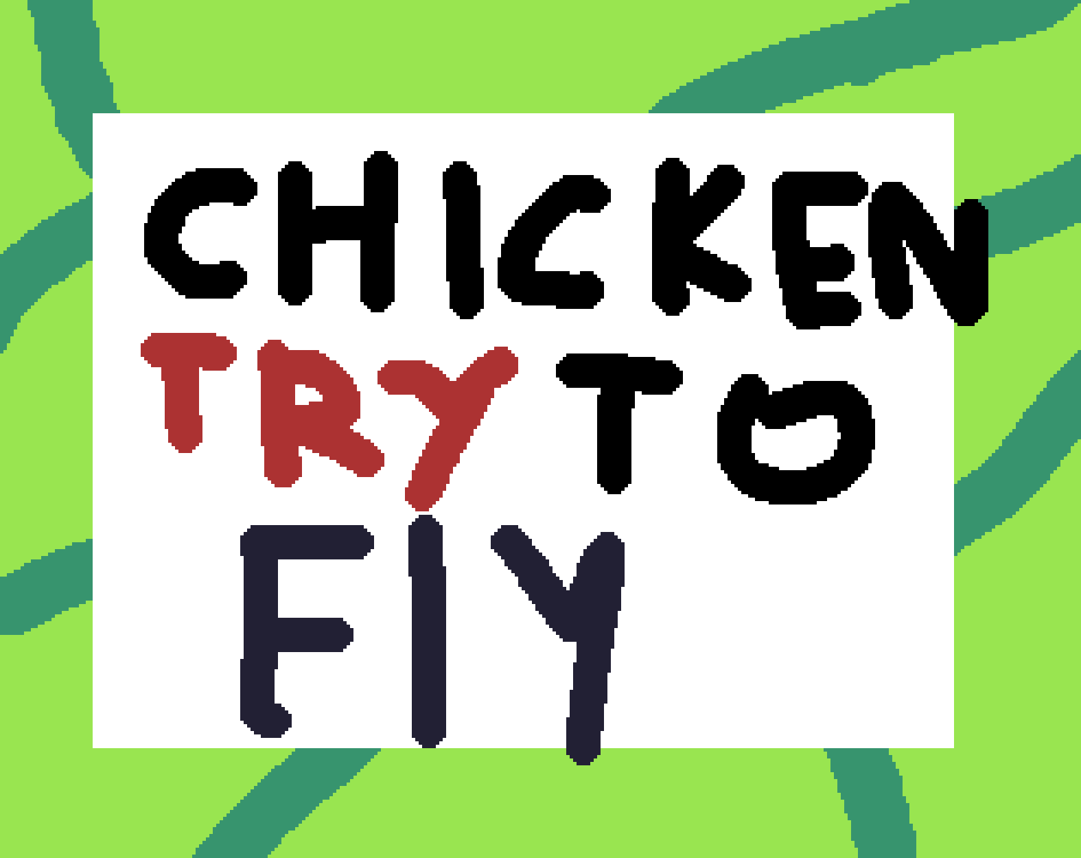 Chicken try to fly