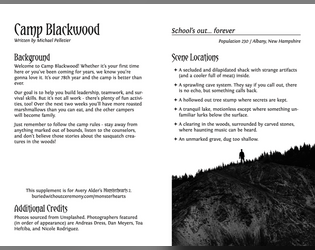 Monsterhearts: Camp Blackwood  