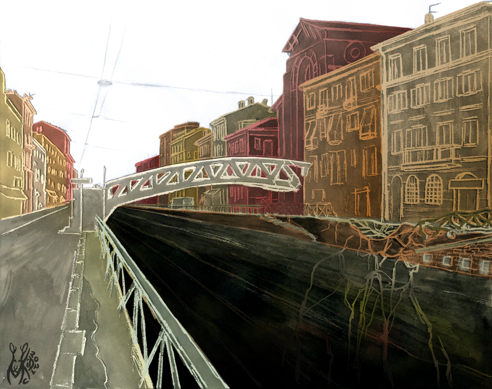 Cover image for The broken bridges of the Naviglio Grande