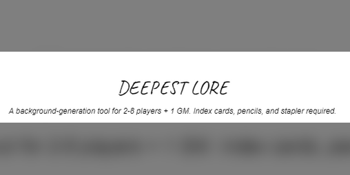 Cover image for Deepest Lore