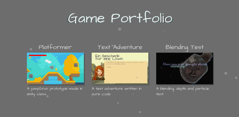 Unity101 Class Portfolio