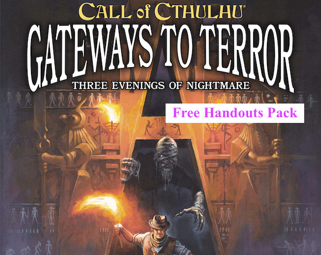 Cover image for Gateways to Terror Free Handouts and Pre-gen Characters Pack (Call of Cthulhu)