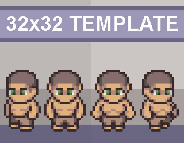 32x32 Character Template by SolaarNoble