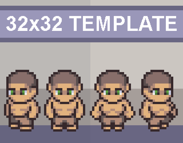 Game Character Template (32x32 px)