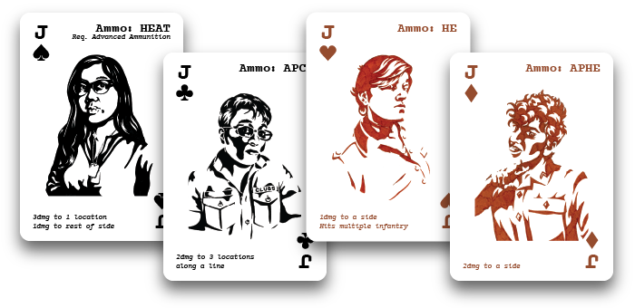 Crew deck Jacks featuring graphic portraits