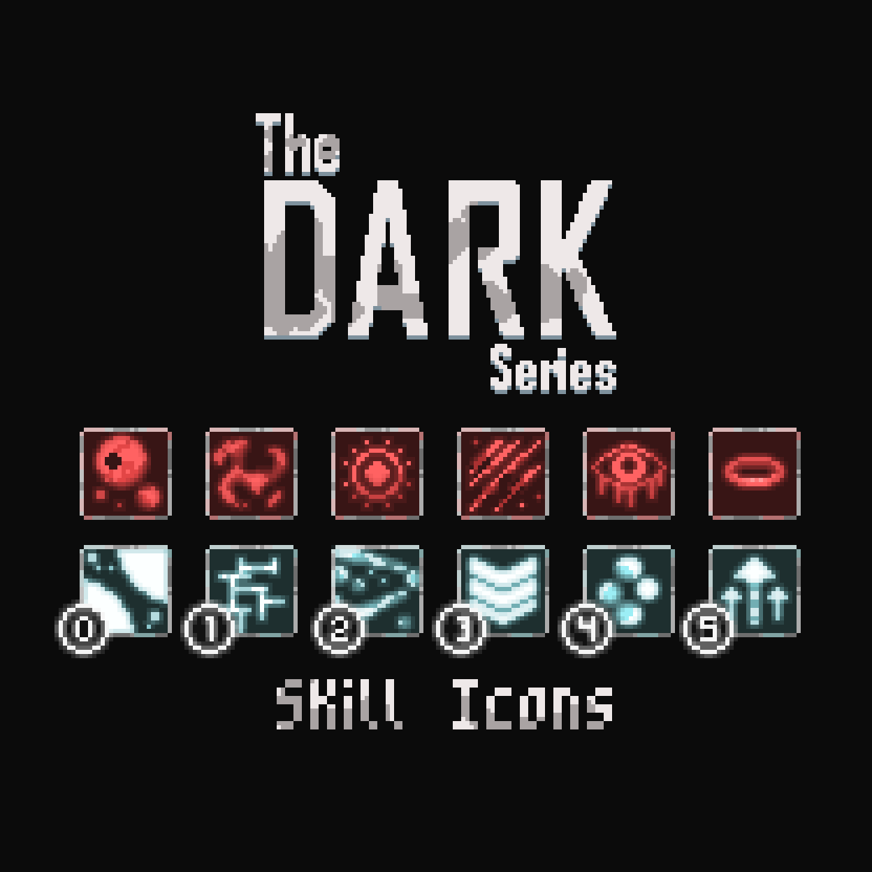 The DARK Series - Skill Icons & Numbers by Penusbmic