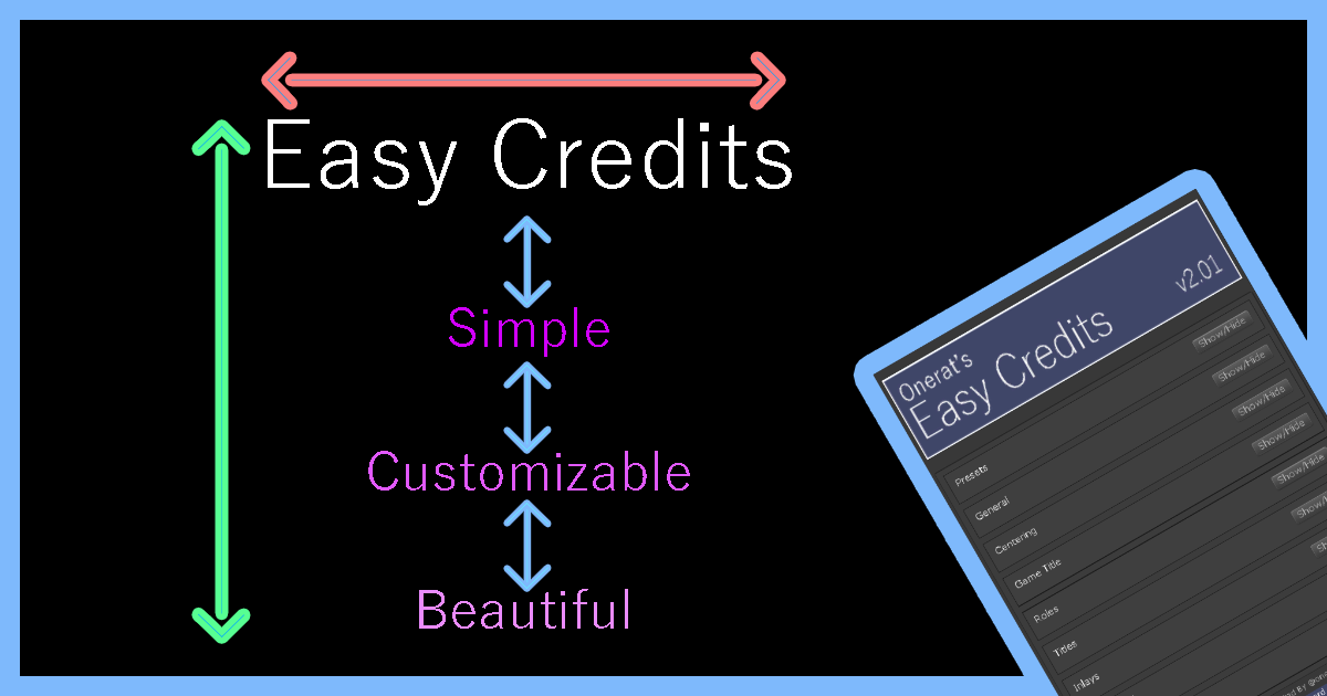 Easy Credits 2 for Unity