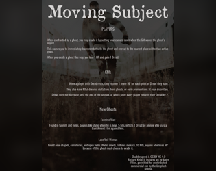 Moving Subject   - An expansion adding escape mechanics to Shudderspeed. 