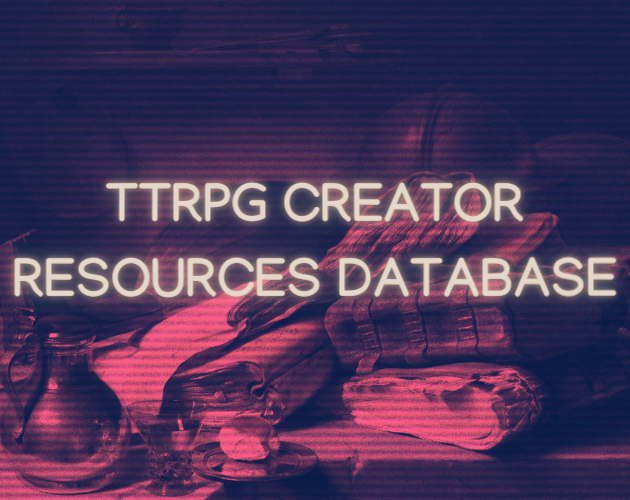TTRPG Creator Resources Database