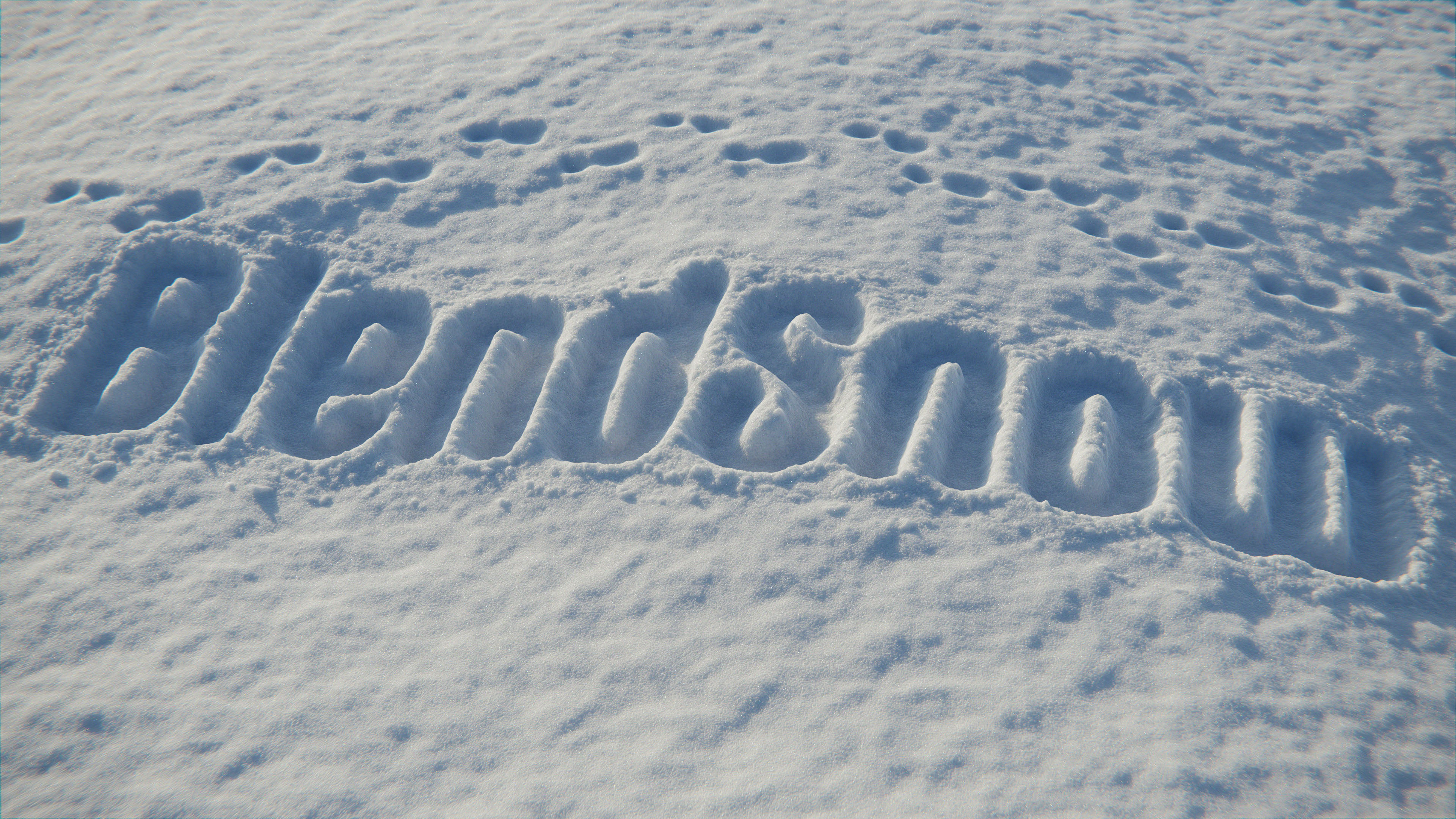 BlendSnow - 100% procedural realistic snow material for Blender Cycles (now with Asset Browser support)